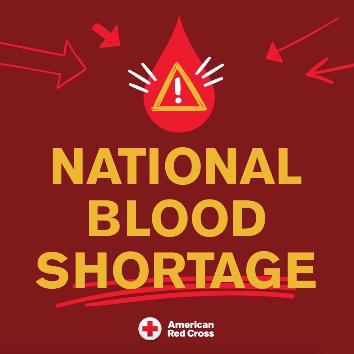 american red cross give blood emergency shortage - National Blood Shortage American Red Cross